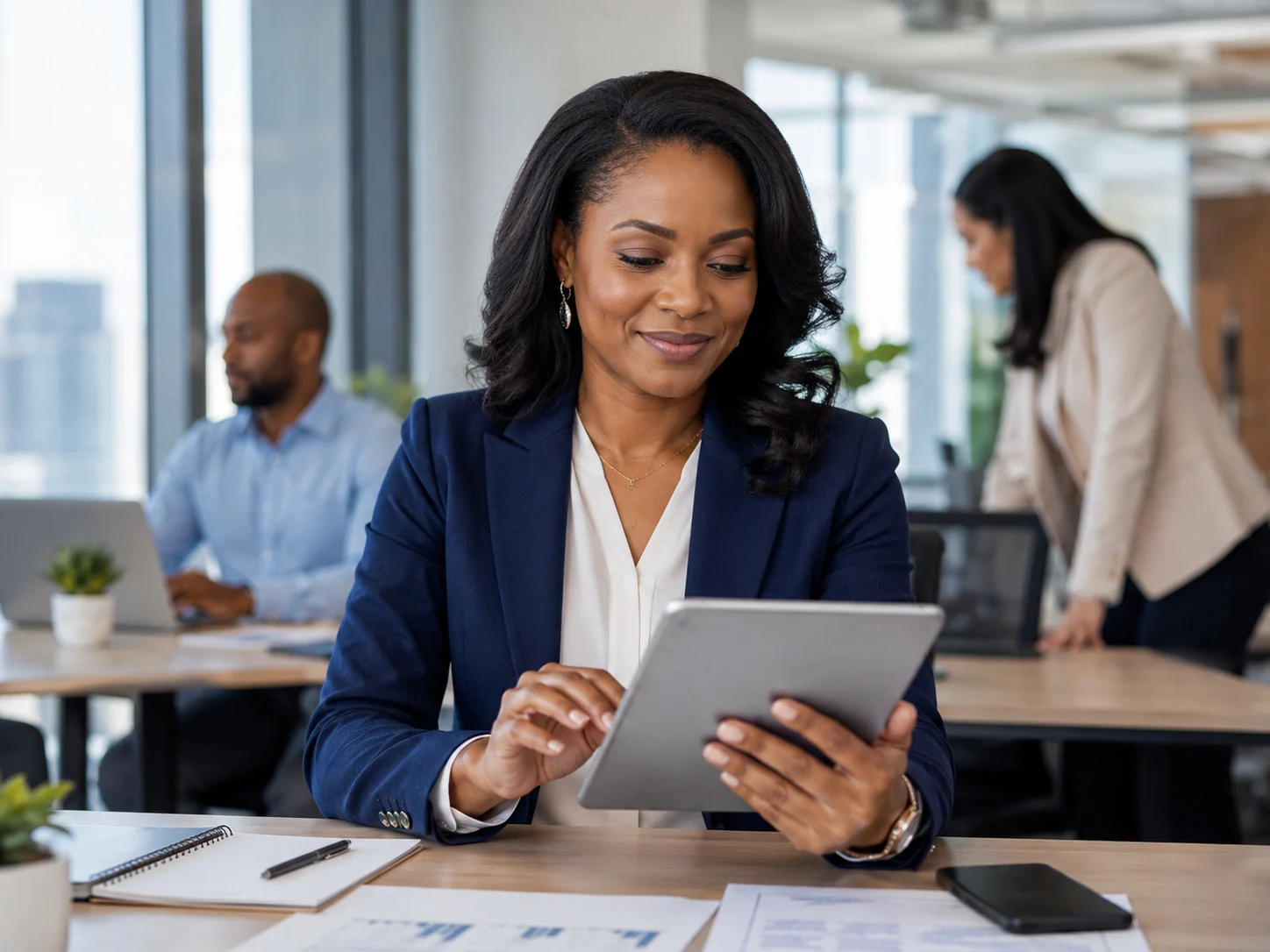 Recruiter reviewing candidate information